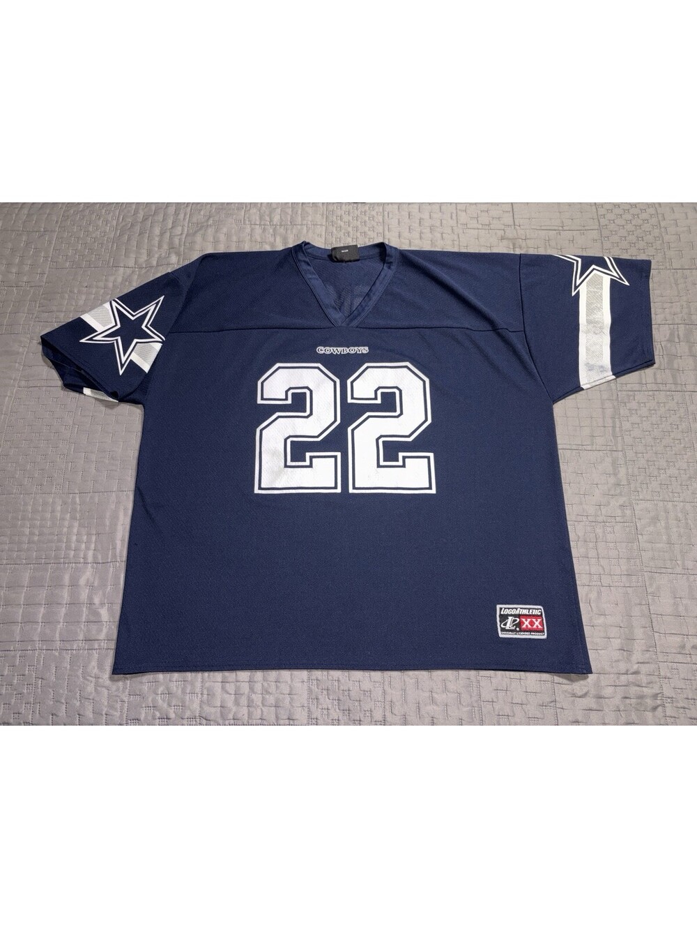 Vintage Emmitt Smith #22 Logo Athletic Dallas Cowboys Jersey Men's 2XL Clean